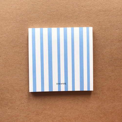 Memo pad - blue stripes