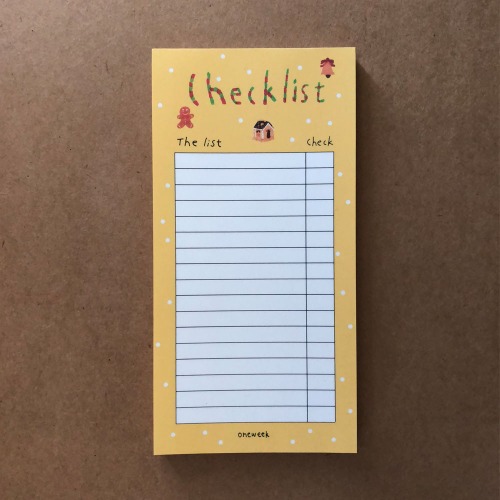 X-mas checklist (yellow,caramel)