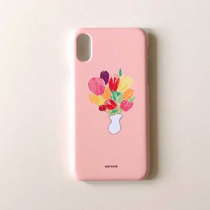 Tulip iphone case - coral pink