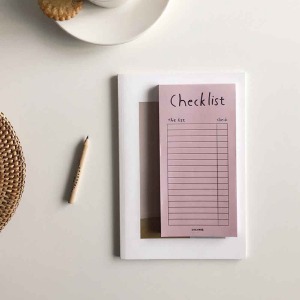 pink brown checklist