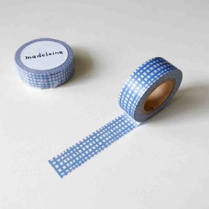 Check Masking tape - pastel blue