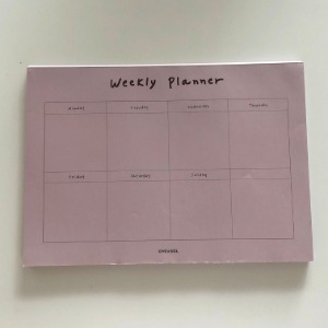 weekly planner - pink brown 50매 (b급)