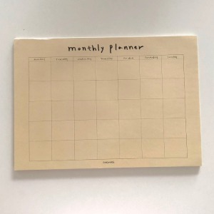 monthly planner - ivory 50매 (b급)