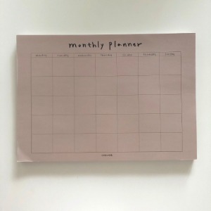 monthly planner - beige gray 100매 (b급)