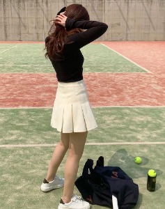 Tweed tennis skirt