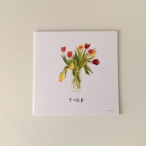 Flower postcard - Tulip