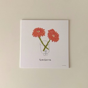 Flower postcard - Gerbera