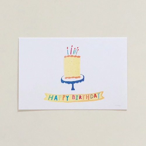 Happy birthday postcard (cake)