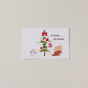 Christmas tree postcard