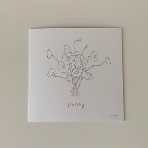 Coloring postcard 01 flower - Poppy